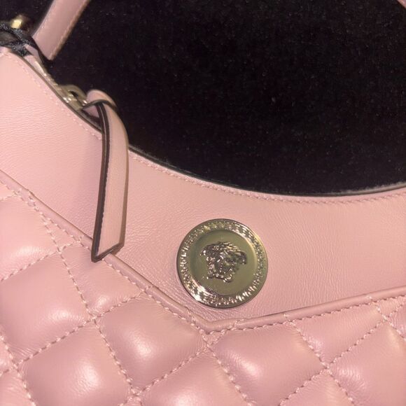Brand new Versace shoulder bag / crossbody Pink Quilted Women's Bag with cert - Picture 2 of 9